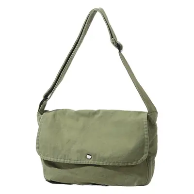 Pure Cotton Crossbody Bag Black Canvas 16oz