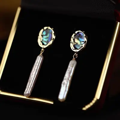 Natural Silver Pearl Earrings for Girls