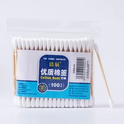 100pcs Double-Headed Bamboo Cotton Swabs