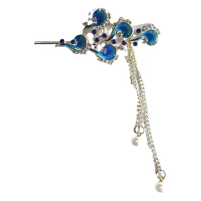Blue Xiangyun Tassel Hairpin for Women