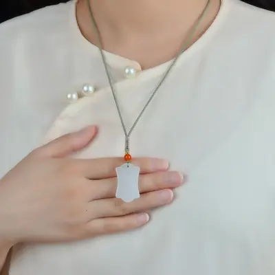 Exquisite Gold & Jade Ping An Necklace for Women