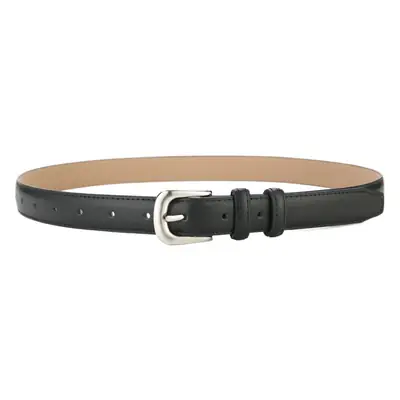 Women's Brown Leather Belt with Silver Buckle 2023
