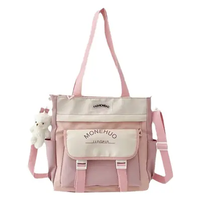 Pink Korean Style Large Tutoring Bag for Girls