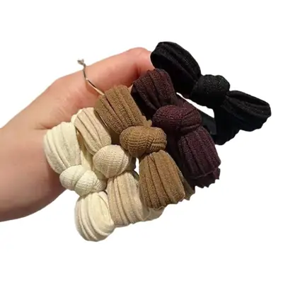 Korean Bow Knot Hair Ties Rubber Band High Ponytail