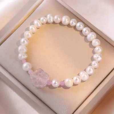 Freshwater Pearl Bracelet for Women Vintage Korean Style