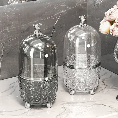 High-end Makeup Brush Storage Box Gray Silver