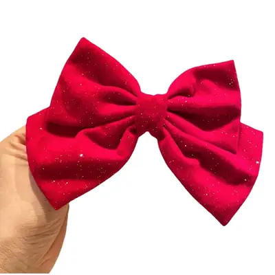 Red & Black Glitter Hair Pins for Girls