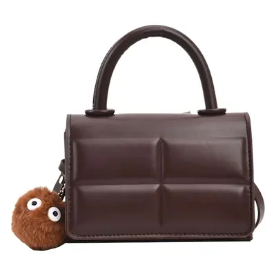 Women Retro Square Shoulder Bag Brown 2023