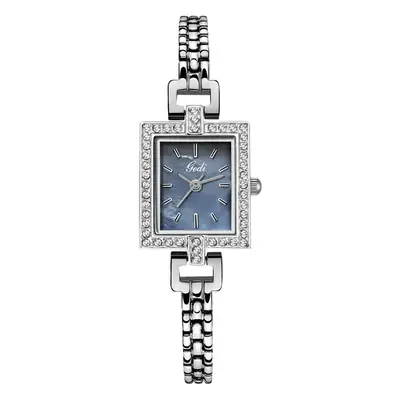 Women's Square Plate Quartz Watch with Crystal Band