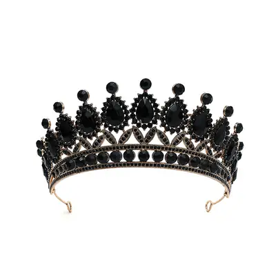 Luxury Green Crystal Bridal Crown for Weddings
