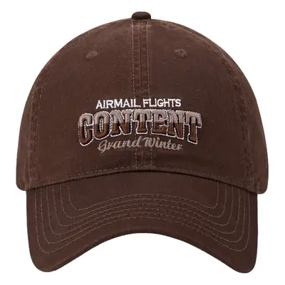 Men Navy Blue Embroidered Airmail Cap