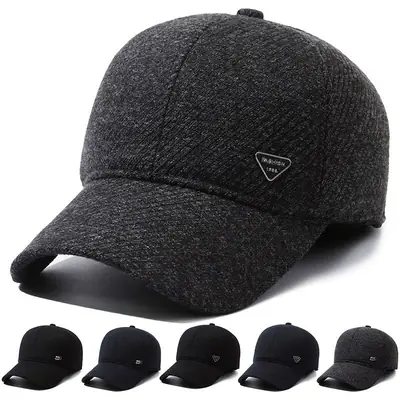 Winter Men's Grey Prada Cap with Ear Protection