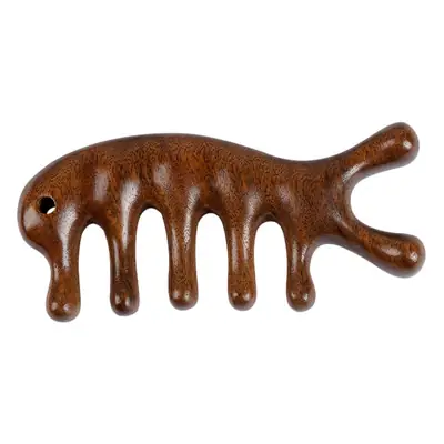 Golden Wooden Dolphin Massage Combs for Hair Care