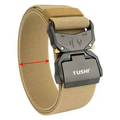 TUSHI 5.0cm Aluminum Tactical Belt for Men