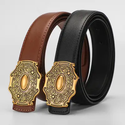 Gold Wing Belt for Women 100cm Genuine Cowhide