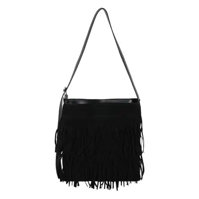 Women's Black Tassel Shoulder Bag Autumn 2023