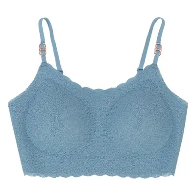 Light Gray Lace Push Up Bra for Women