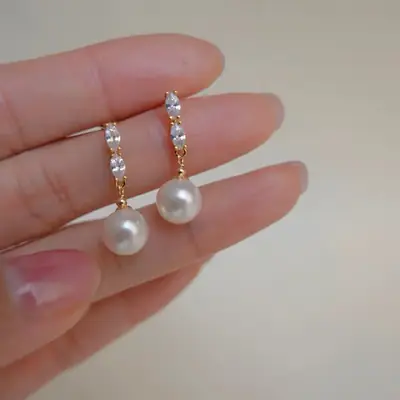 925 Silver Pearl Earrings Daily Wear