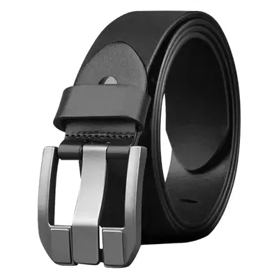 Men's Brown Buckle Belt with Silver Plate