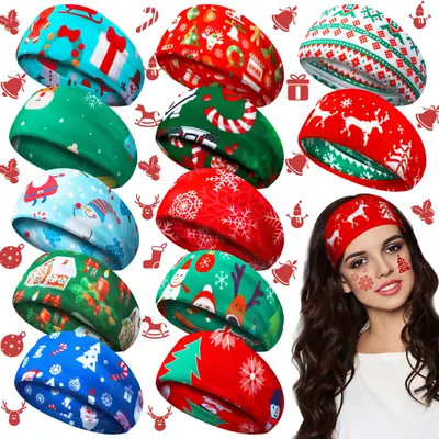 Christmas Sweatbands for Men Women Fitness Yoga Running