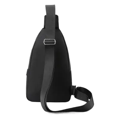 Women's Black Waterproof Crossbody Bag with Metal Clasp