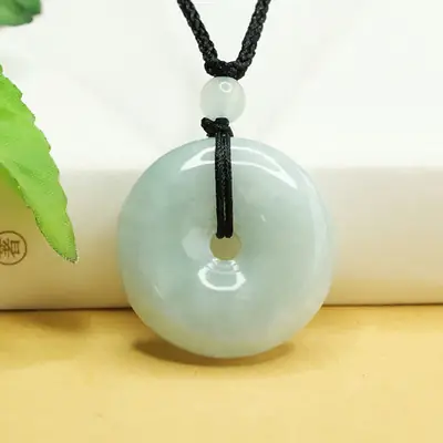 Aiyu Jade Pendant Peace Buckle for Men Women