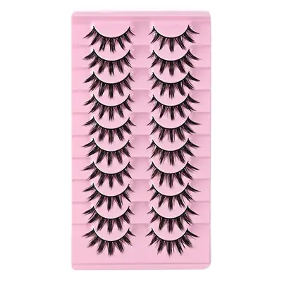 X27 Fine Black False Eyelashes 10 Pcs Large Capacity