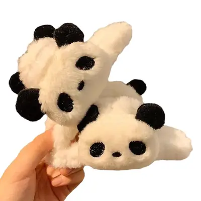 Panda Plush Hair Clip for Girls Autumn Winter