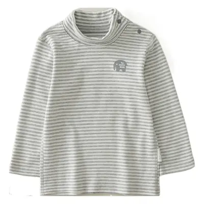 Children Cotton Striped Turtleneck Shirt Mid Collar Autumn Winter Warm