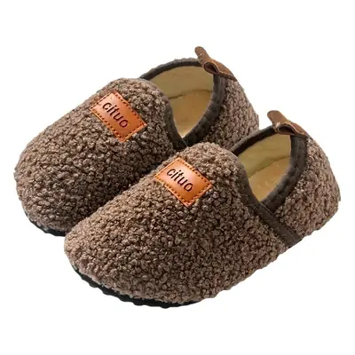 Fleece Lined Plush Slippers for Women Pink Grey