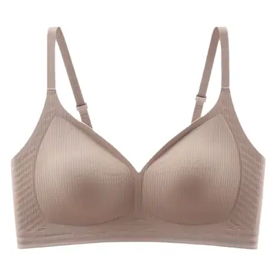 Seamless Underwear Women's Small chest push up wireless thin breathable upper support adjustable glossy soft bra New