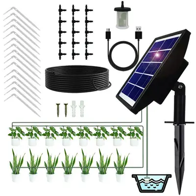 Solar Automatic Gardening Irrigation System 50ml Black