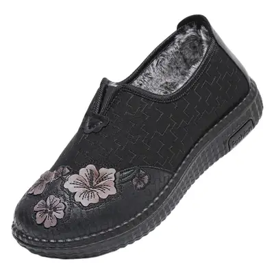Women's Maroon Embroidered Slip-On Shoes