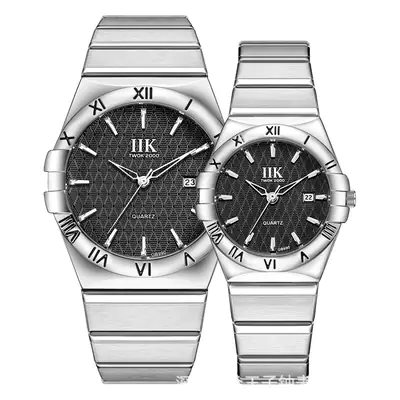 IIK Light Blue Quartz Steel Strap Watch for Men Women