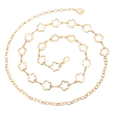 Gold Hollow Flower Waist Chain for Women
