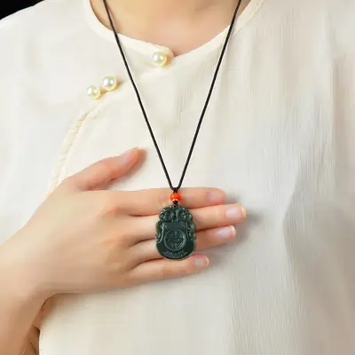 Hetian Jade Dragon Pendant with 2024 Design