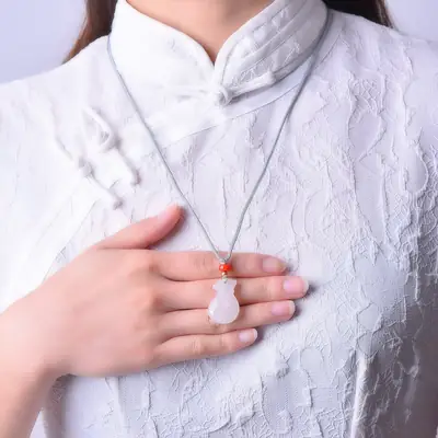 Jade Lucky Bag Necklace Set of 3 Colors