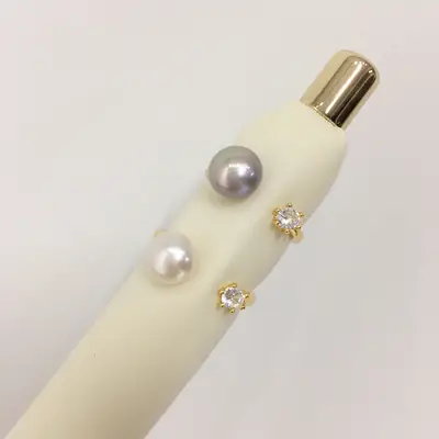 18K Gold Plated Pearl Ring with Zircon Accent