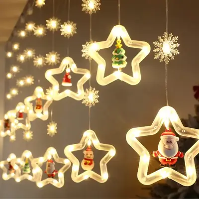 2025 LED Star Snowflake Christmas Lights Set