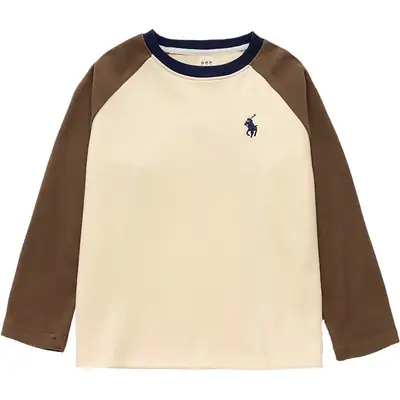 Haima Boys Long Sleeve Cotton T-Shirt White