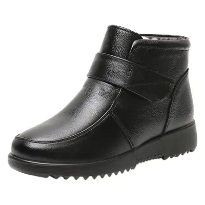 New real wool first layer cowhide mother cotton shoes soft bottom lightweight women's comfortable middle-aged and elderly women's shoes factory direct sales