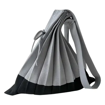 Foldable Knitted Shoulder Bag Large Capacity Multi Color