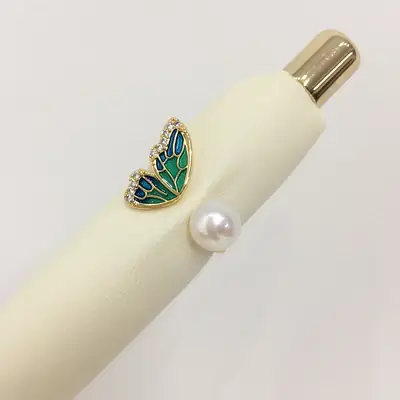 Butterfly Pearl Ring 18K Gold Real Gold Elect Plating