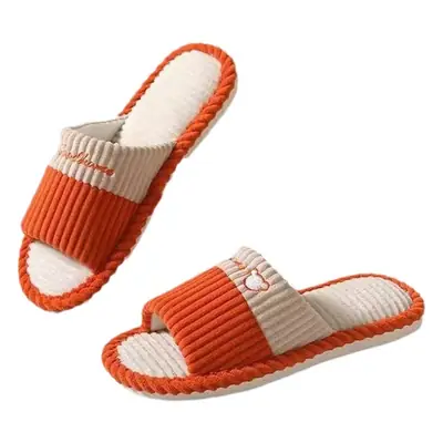 Slippers for women spring and autumn indoor home home couple non-slip soft bottom summer cotton linen fabric sweat-absorbent slippers for men