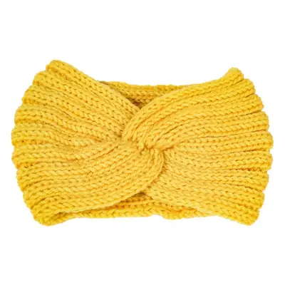 Women's Blue Wool Hair Band with Wide Brim