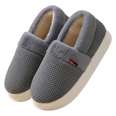 Cotton Slippers Bag with Men's Winter Warm Thick Sole 2025 New Furry Shoes Flats Bottom Versatile Cotton Shoes Women's Outer Wear Fleece-Lined