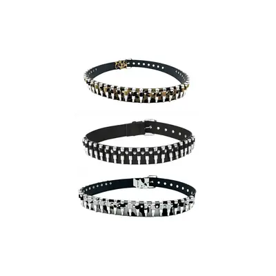 Men's Multi Color Bullet Belt with Buckle