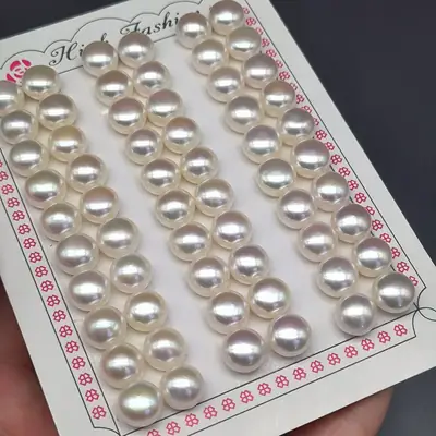 Freshwater Pearl Flat Round High Fat Beads 9-9.5mm