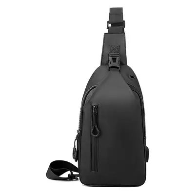 Men's Black Shoulder Messenger Bag Large Capacity Casual Versatile