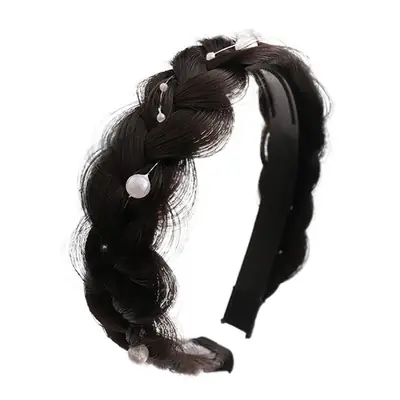 Twist Braid Wig Headband Female Fishbone Braid Non-Slip Hairpin